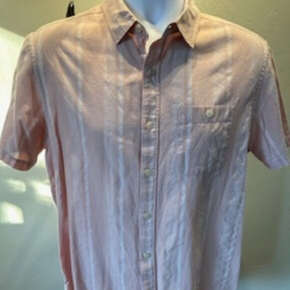 Vissla Pale Pink Stripe SS Dress Shirt - Picture 1 of 2